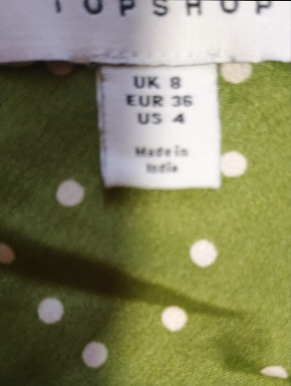 Topshop Green Polka Dot Maxi Dress US 4 Sleeveless Boho Cottagecore Like New - Picture 2 of 2